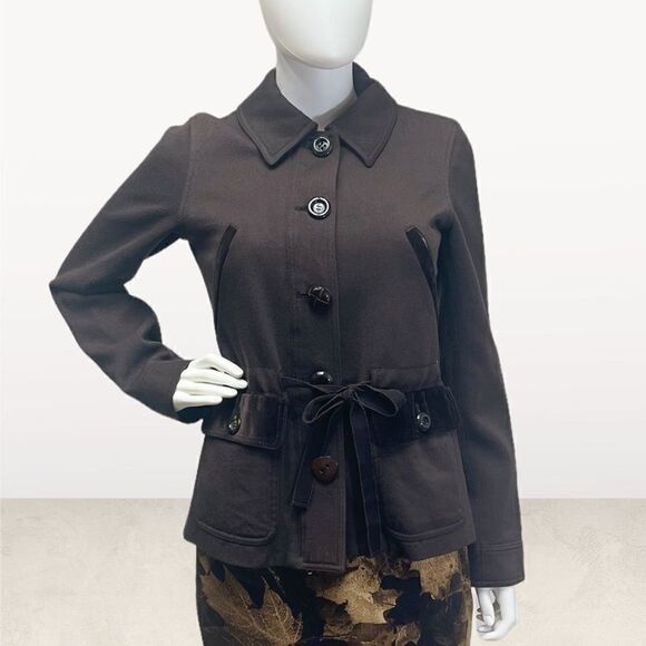Moschino Brown Botton Front Coat - Picture 1 of 8